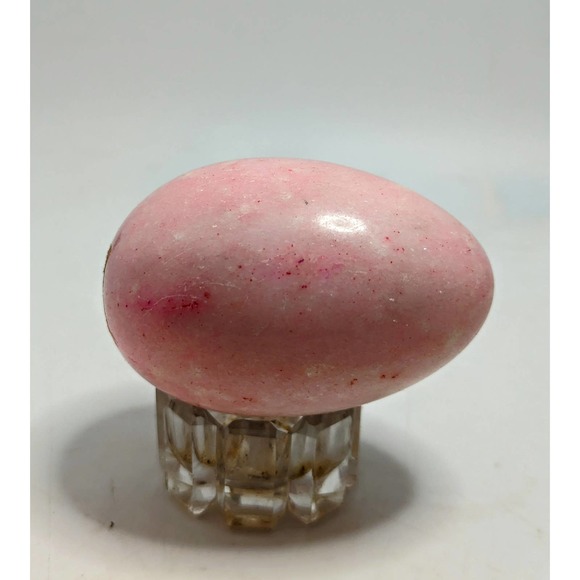 Vintage Pink Polished Alabaster Stone Egg 29g Specimen Decorative Paperweight - Picture 2 of 6